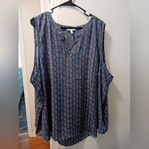 Maurices sleeveless blouse, size 4xl, blue